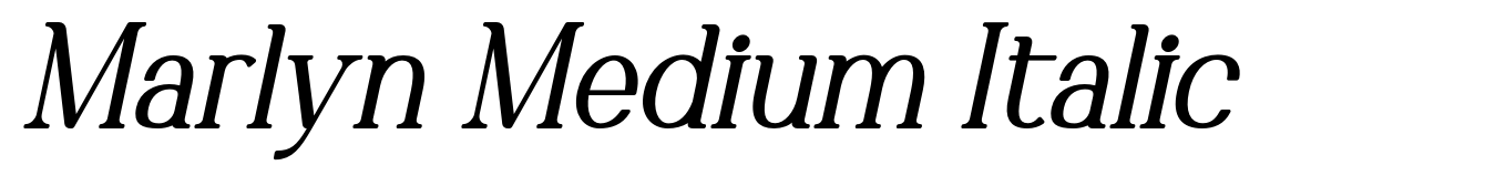 Marlyn Medium Italic